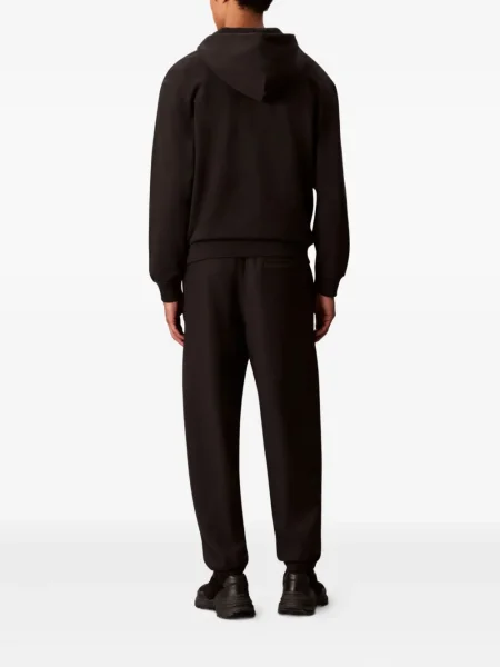 Pantaloni Calvin Klein Jeans alergare cu autograf negru