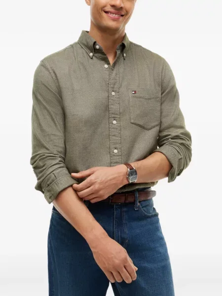 Cămașă Tommy Hilfiger verde