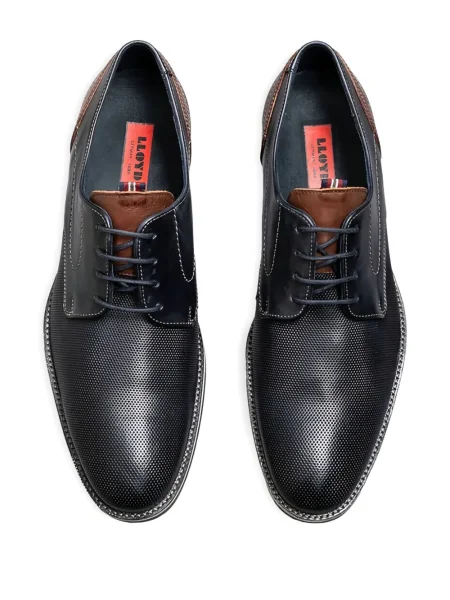 Pantofi derby Lloyd din piele albastru