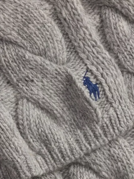 Велурена шапка с козирки Polo Ralph Lauren с автограф черно