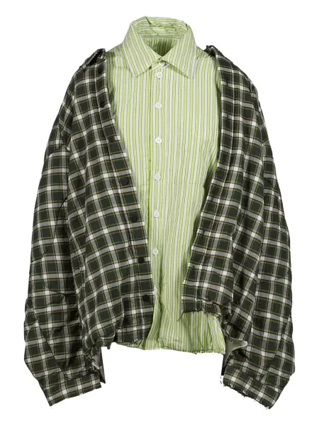 Mini cămașă Natasha Zinko plisată verde