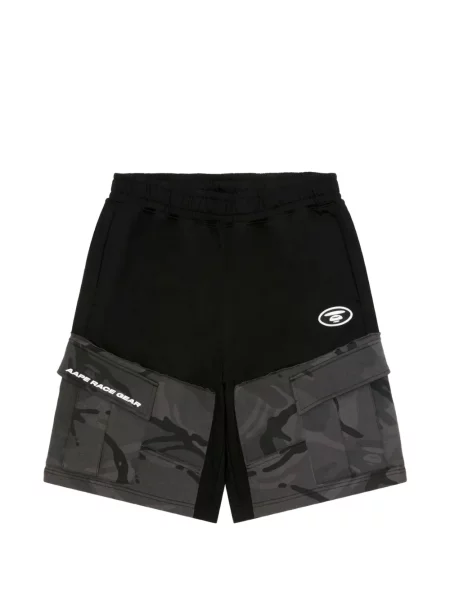 Pantaloni scurți Aape By A Bathing Ape cu imagine cu model camuflaj negru