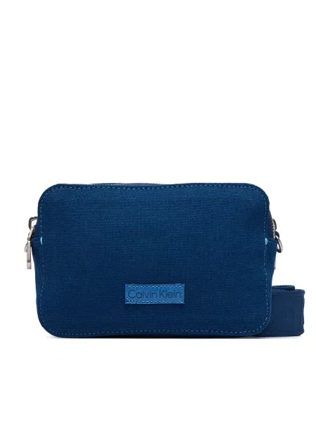 Calvin Klein Τσάντα Webbing Strap Canvas Camera Bag μπλε