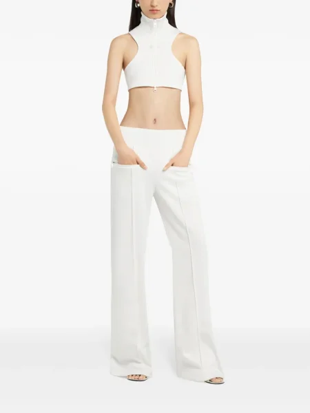Pantaloni Courreges alb
