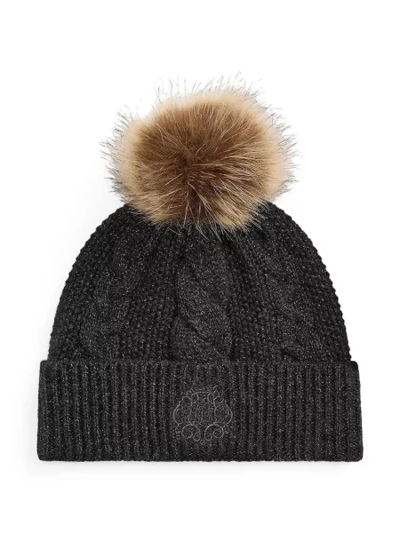 Lauren Ralph Lauren czapka beanie z wełną szara