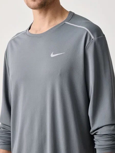 Nike hosszú ujjú edzős pulóver férfi Miler Dri-FIT szürke