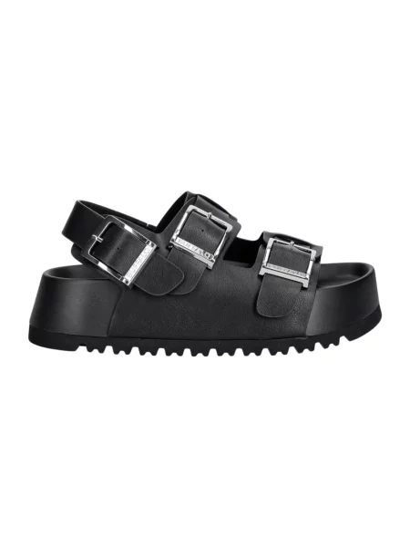 Buffalo sandały na platformie Jane Athena Buckle czarne