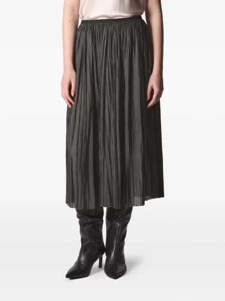 Fusta plisata Roberto Collina plisată până la genunchi verde