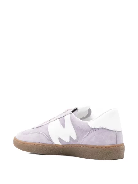 Sneakerși Msgm din piele de căprioară violet