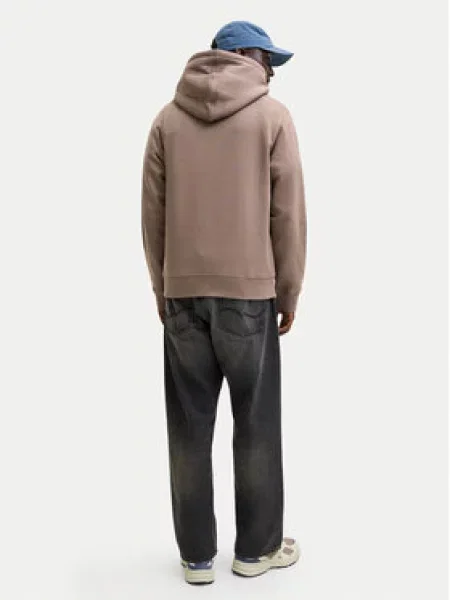 Majica Jack & Jones s kapuljačom smeđa