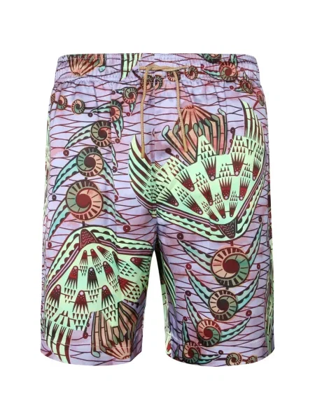 Slip de baie Vlisco Dialogues cu imagine cu cordon violet