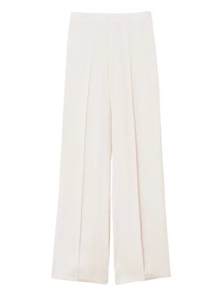 Satynowe spodnie Twinset białe