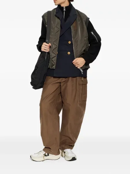 Cu centură pantaloni Sacai maro