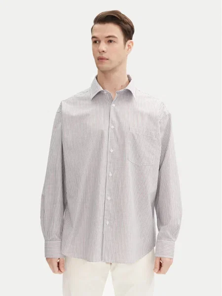 Jack&Jones Риза Atlas Wide Fit сив