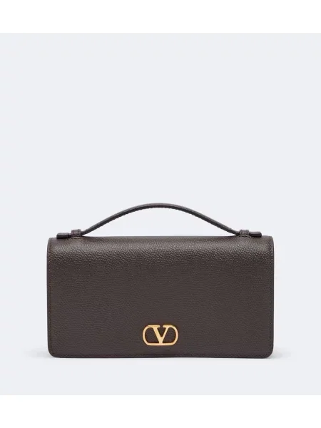 Colier Valentino Garavani din piele maro