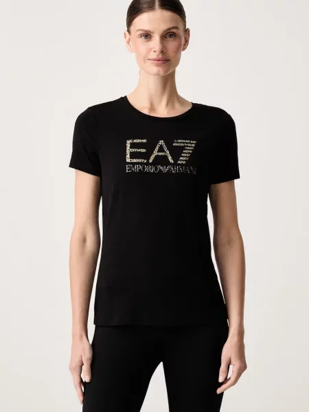 Emporio Armani tricou pentru femei din cu negru
