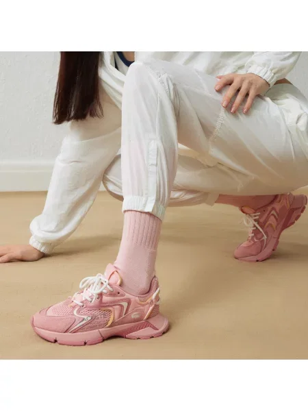 Lacoste Buty Sportowe Neo Z Kontrastowym Materiałem różowe