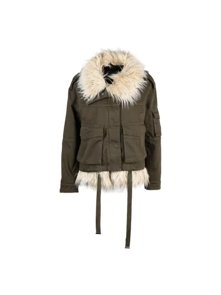 Parka Dondup płócienna zielona