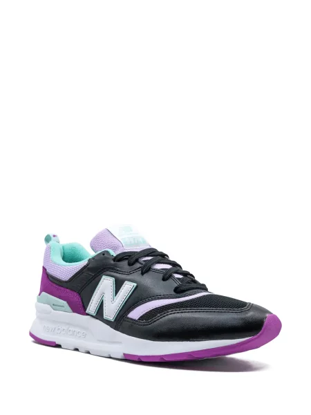 Sneakerși New Balance cu șireturi din dantelă negru