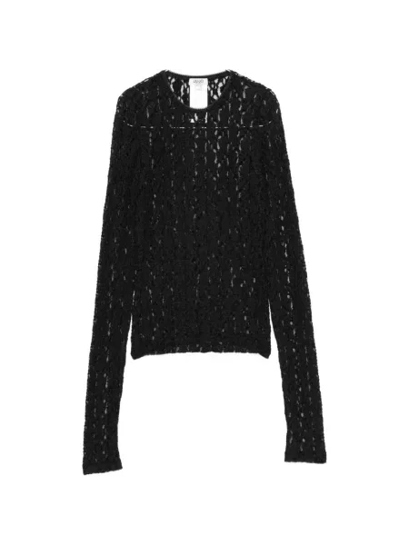 Lung tricou Liu Jo din dantelă negru