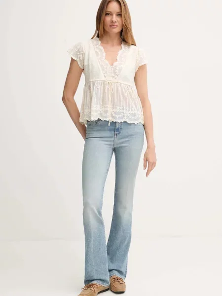 Блузка Hoss Intropia візерунок бежевий