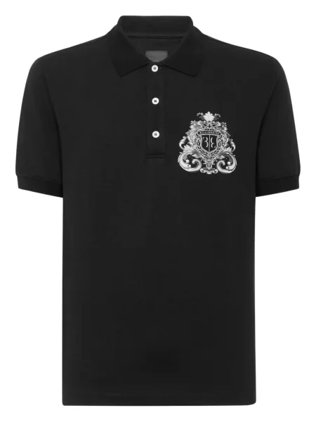 Polo Billionaire cu broderie negru