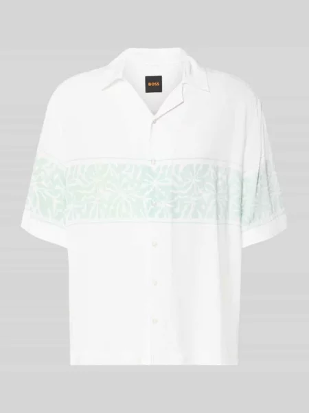 Koszula casualowa o kroju regular fit Boss Orange beżowa