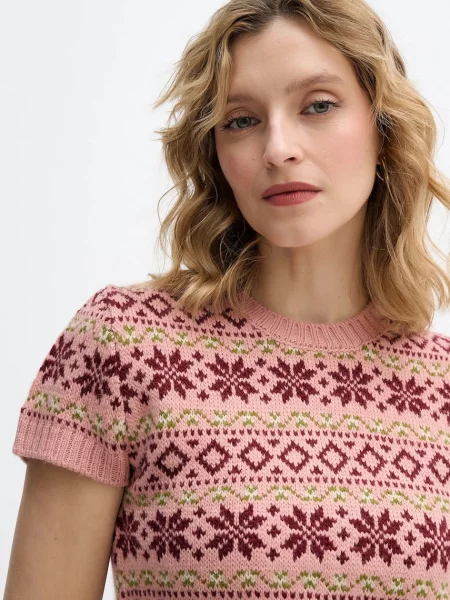 United Colors of Benetton Pulover z dodatkom volne x Stranger Things roza