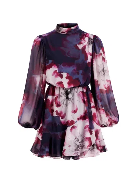 Rochie mini Ted Baker cu model floral cu imagine violet