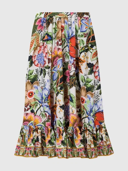 Спідниця міді в квітковий принт Etro