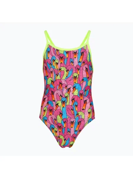 Gyerek egyrészes fürdőruha Funkita Single Strap One Piece Swan City. Méret: 12 AUS
