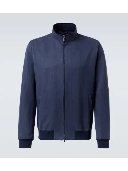 Lanena jakna Thom Sweeney modra