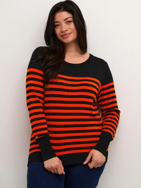 KAFFE CURVE Pulover Lizzy sângeriu negru