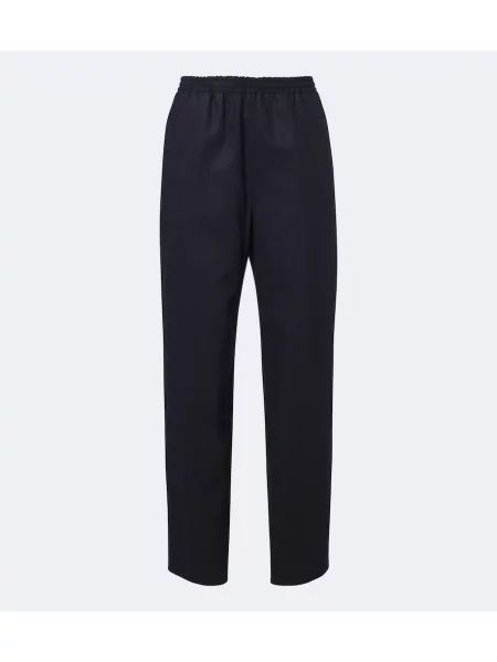 Pantaloni Jil Sander de lână albastru