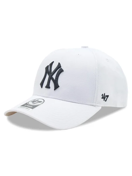Шапка с козирка 47 Brand MLB New York Yankees MVP SNAPBACK бял