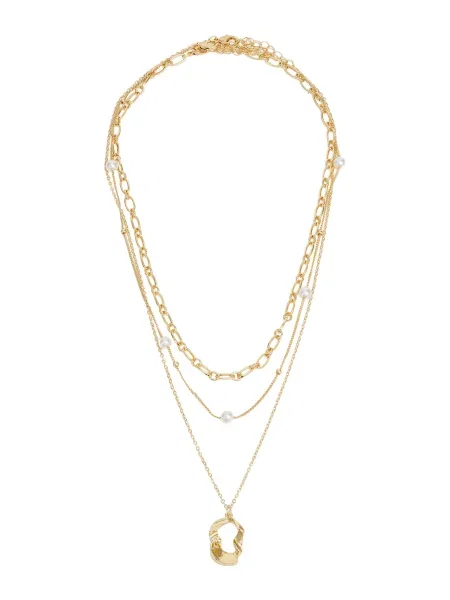 PIECES Verižica PCRONJA zlata / biserno bela