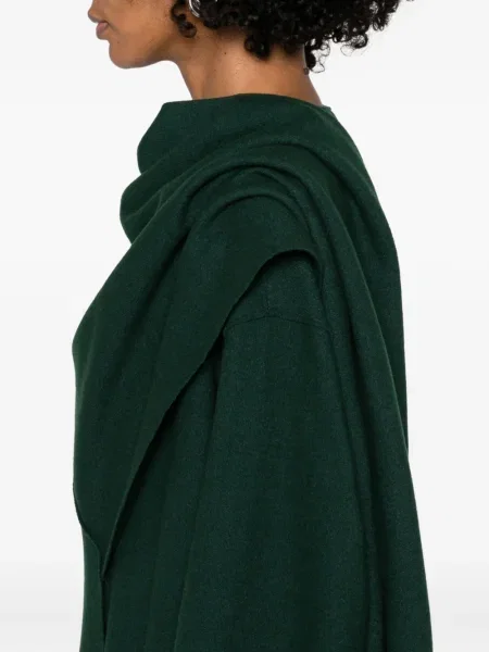 Palton Niu' drapat verde