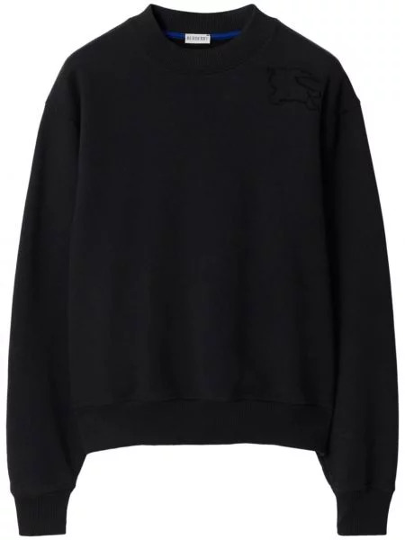 Sweter Burberry z naszywkami czarny