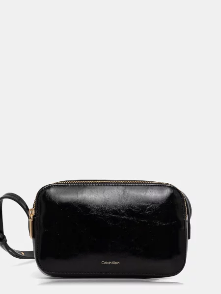 Calvin Klein Geantă Foil Logo Glossy  negru