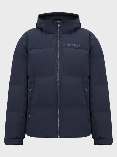 Пуховик Tommy Hilfiger з капюшоном синій