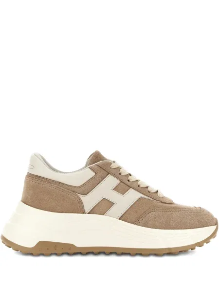Sneakerși Hogan din piele de căprioară maro