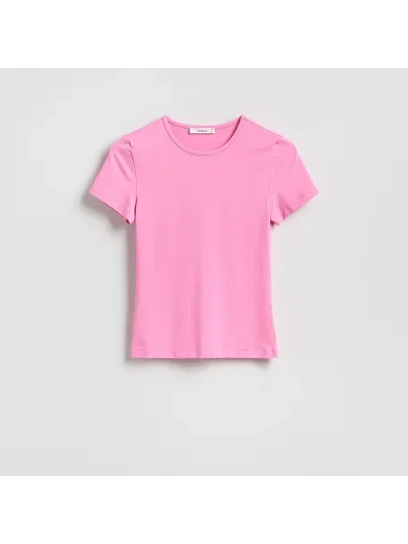 Reserved Egyszínű póló élénkpink