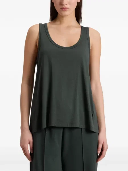 Top Woolrich cu decolteu rotund verde