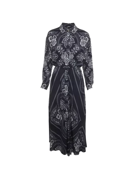 Rochie tip cămașă Maje cu imagine albastru