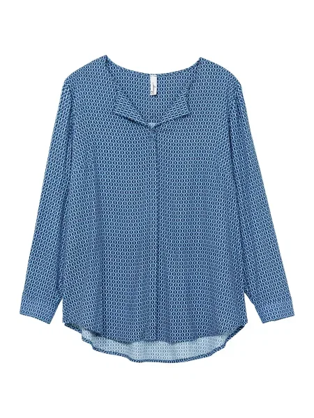 SHEEGO Bluză bleumarin alb