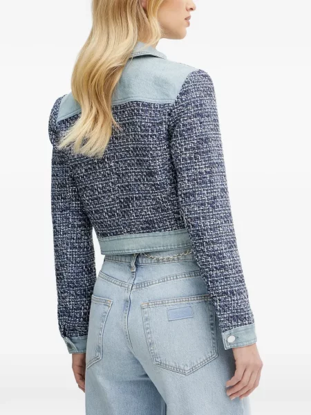 Geacă Morgan din tweed albastru