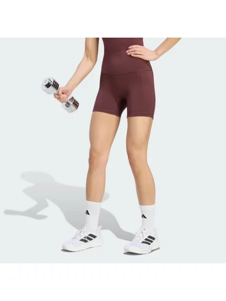 Legíny 3 Stripes Studio All Me Booty Short červené