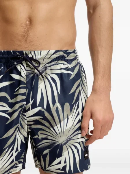 Slip de baie Boss cu imagine verde