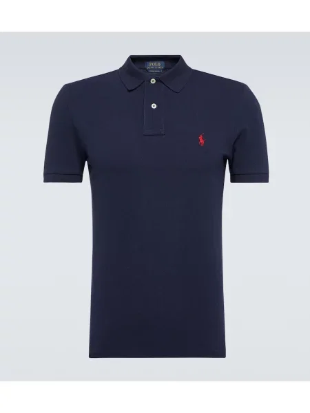 Polo majica Polo Ralph Lauren z avtogramom modra