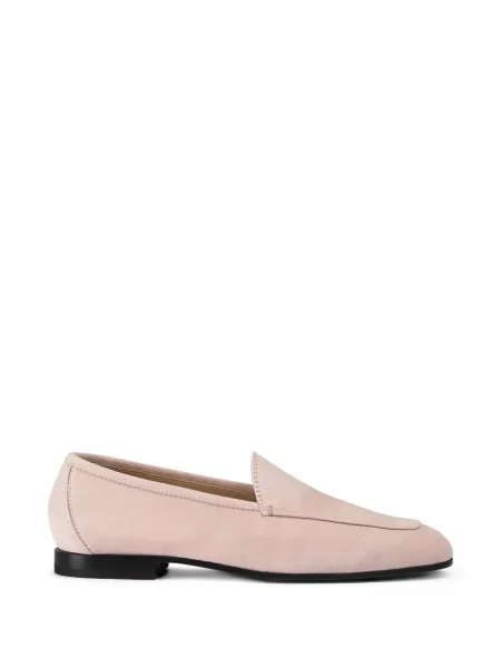 Pantofi loafer Doucal's din piele de căprioară roz